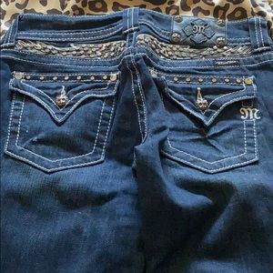 Miss me boot cut dark blue jeans